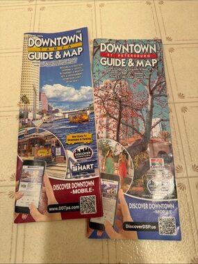 🔥10/$15 Tampa & St. Petersburg Florida Downtown Guide Maps